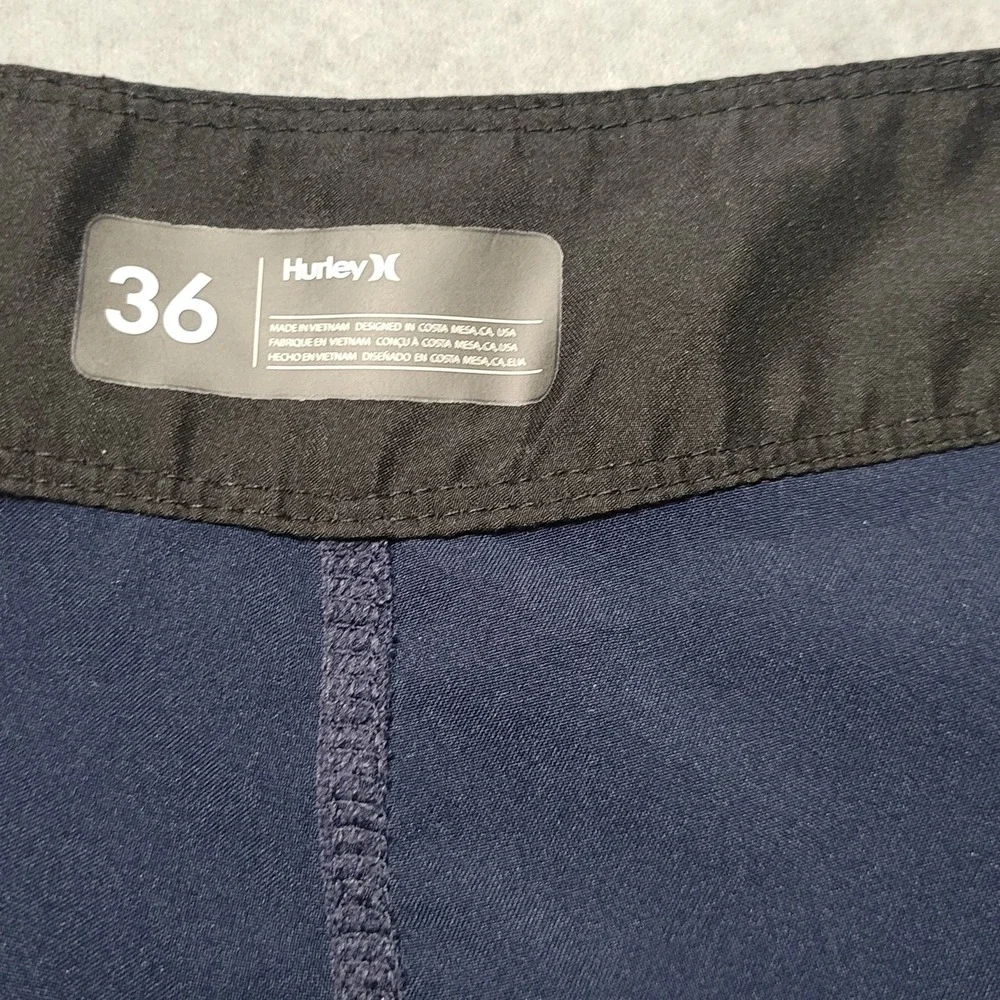 Hurley Navy Blue Board Shorts Drawstring Size 36